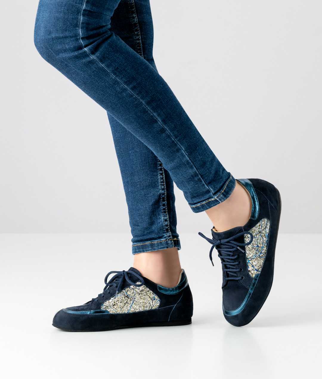 Pantofi dans sneakers femei Carol Albastru Piele | Werner Kern România