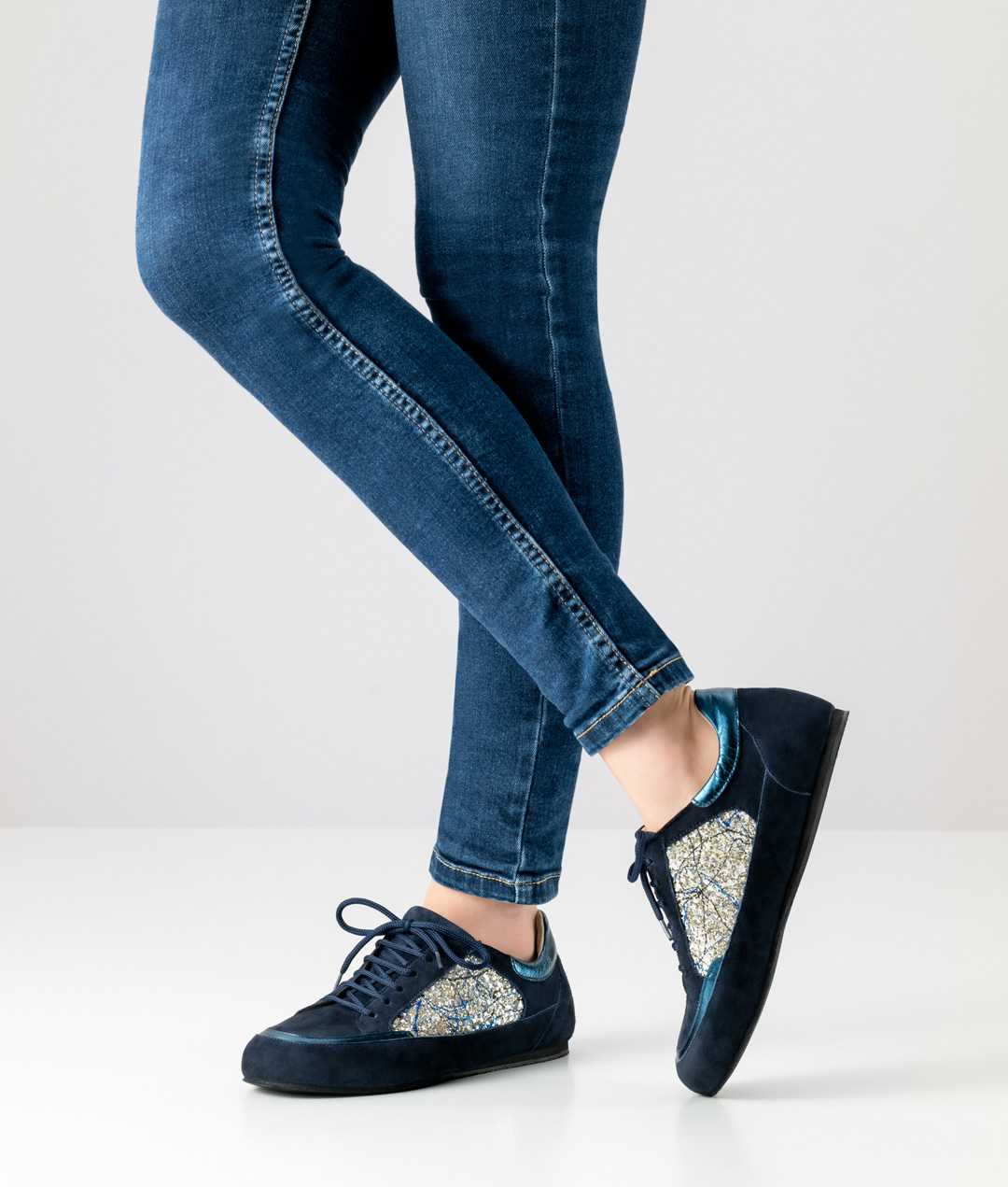Pantofi dans sneakers femei Carol Albastru Piele | Werner Kern România
