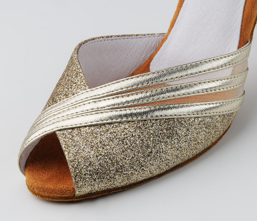 Pantofi dans femei Charlize Auriu Piele | Werner Kern România