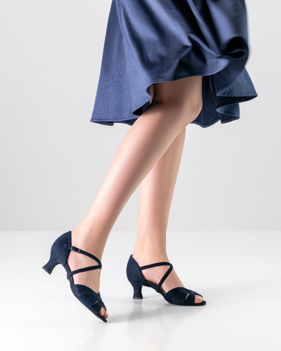 Pantofi dans femei Ebony Albastru Piele | Werner Kern România