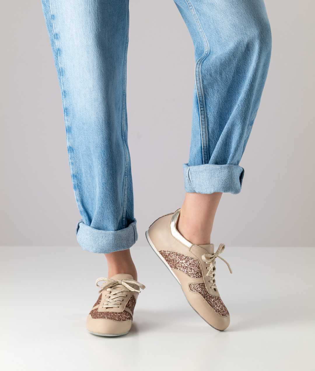 Pantofi dans sneakers femei Honey Bej Piele | Werner Kern România