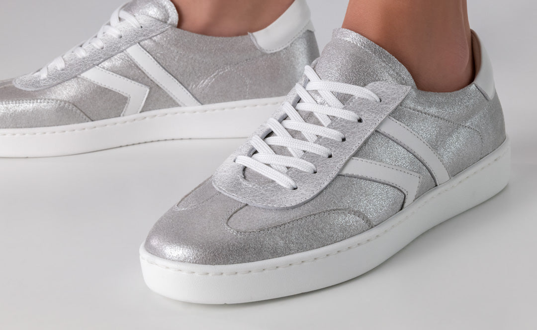 Pantofi dans sneakers femei Lacey Argintiu Piele | Werner Kern România