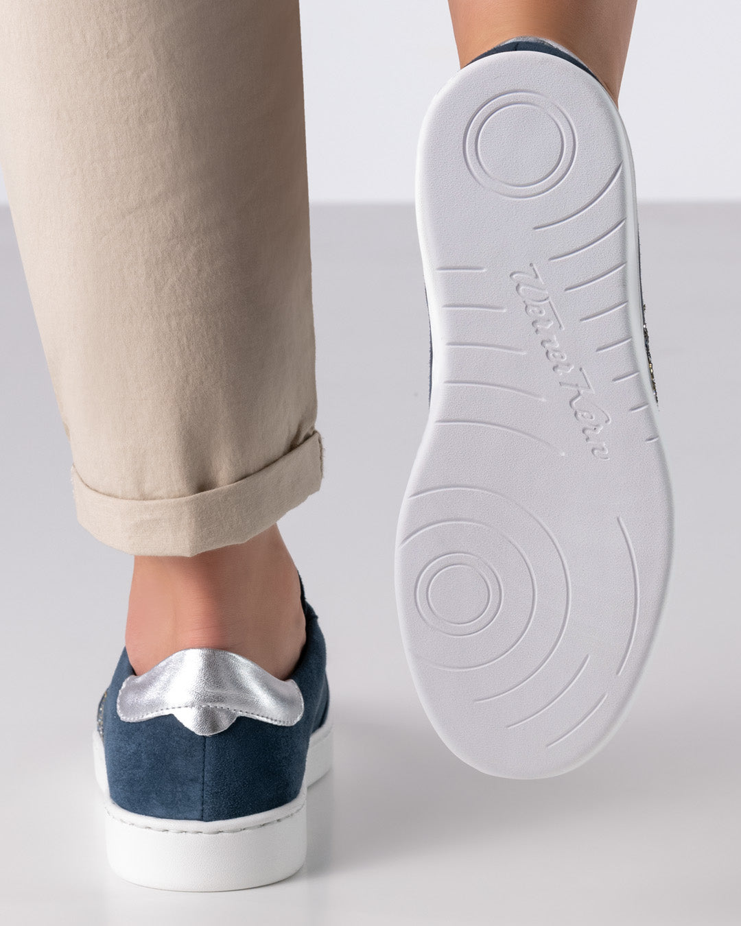 Pantofi dans sneakers femei Zelda Albastru Piele | Werner Kern România